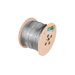 Cable de acero con grillete 7 x 7 hilos, 3/32" x 300 m